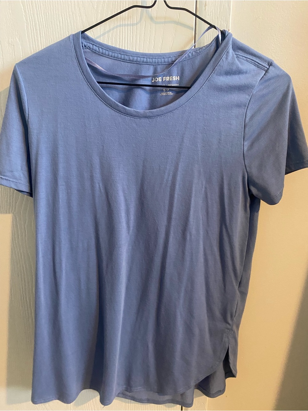 Joe Fresh Periwinkle Short Sleeve Scoop Neck Tee